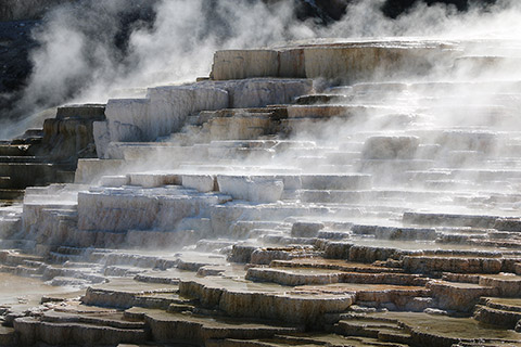 Mammoth Hot Springs in Yellowstone National Park
