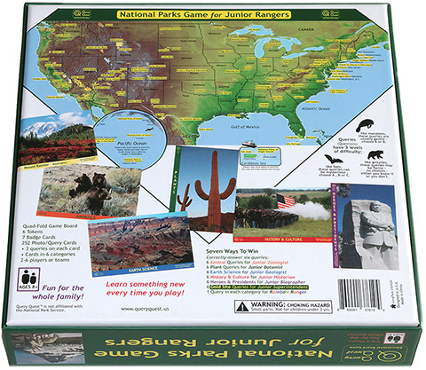 National Parks Game for Junior Rangers box bottom